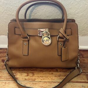 Michael Kors Camel Leather Satchel